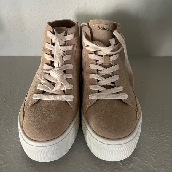 Soludos Ibiza High Top Sneaker in Sand - Picture 5 of 7